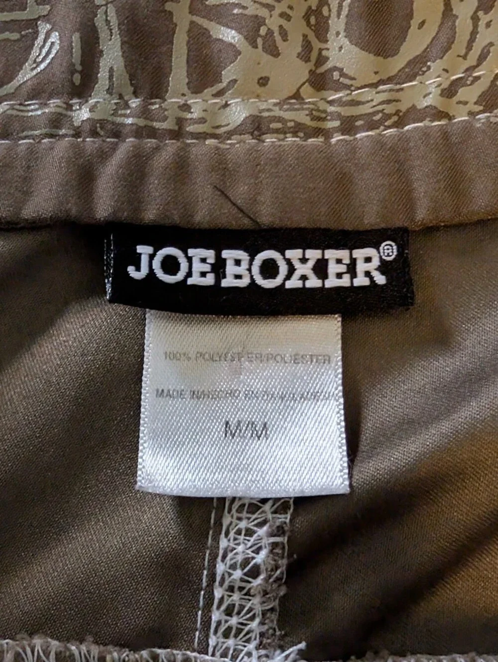 Joe Boxer Swim Shorts Mens Medium Gray/Taupe